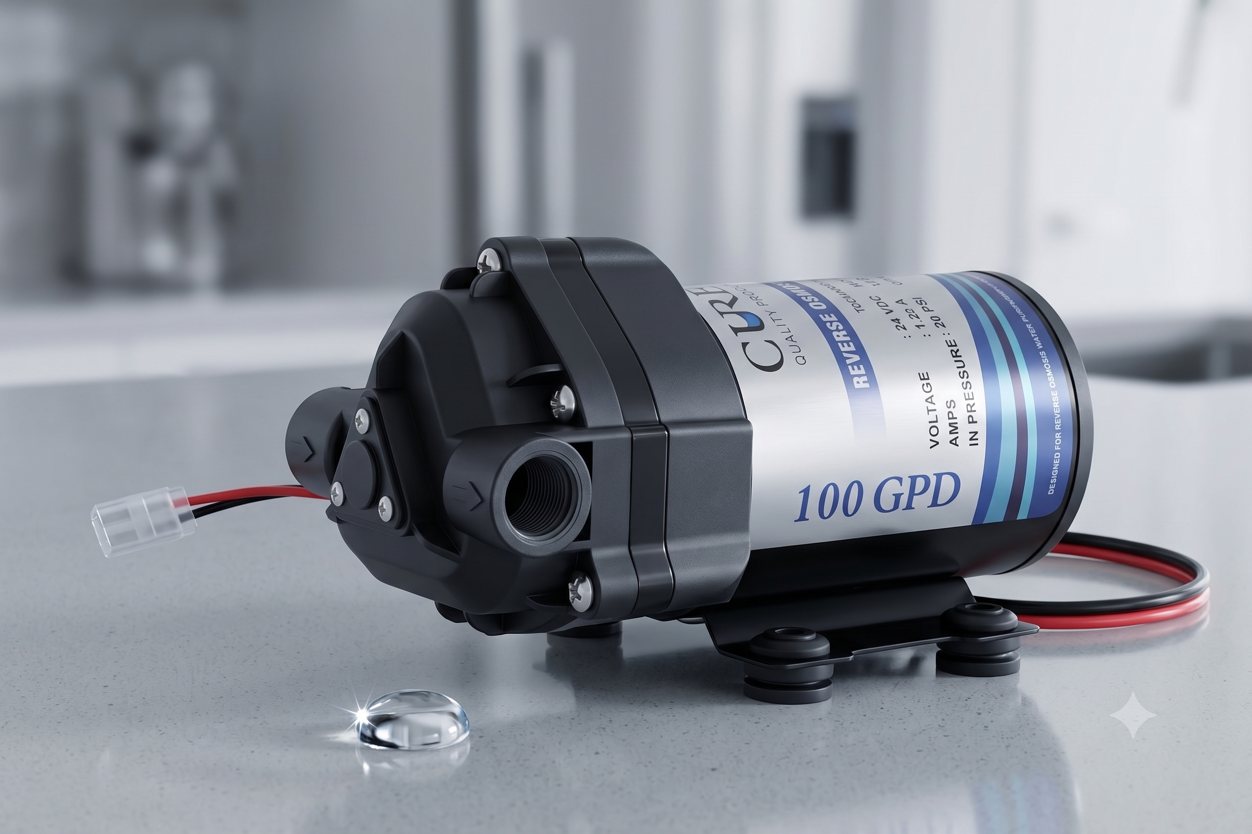 Cureness Reverse Osmosis Membrane on Kitchen Counter